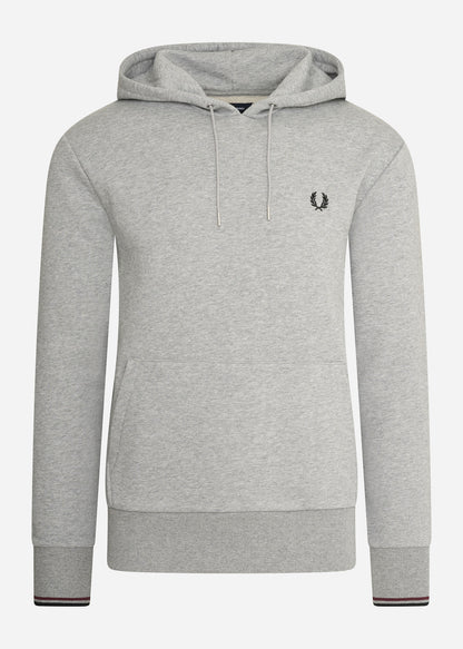 Fred Perry Hoodies  Tipped hooded sweatshirt - steel marl 