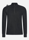 MA.Strum Truien  Dfp funnel neck zip top - jet black 