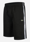 Lacoste Korte Broeken  Contrast stripe shorts - black 