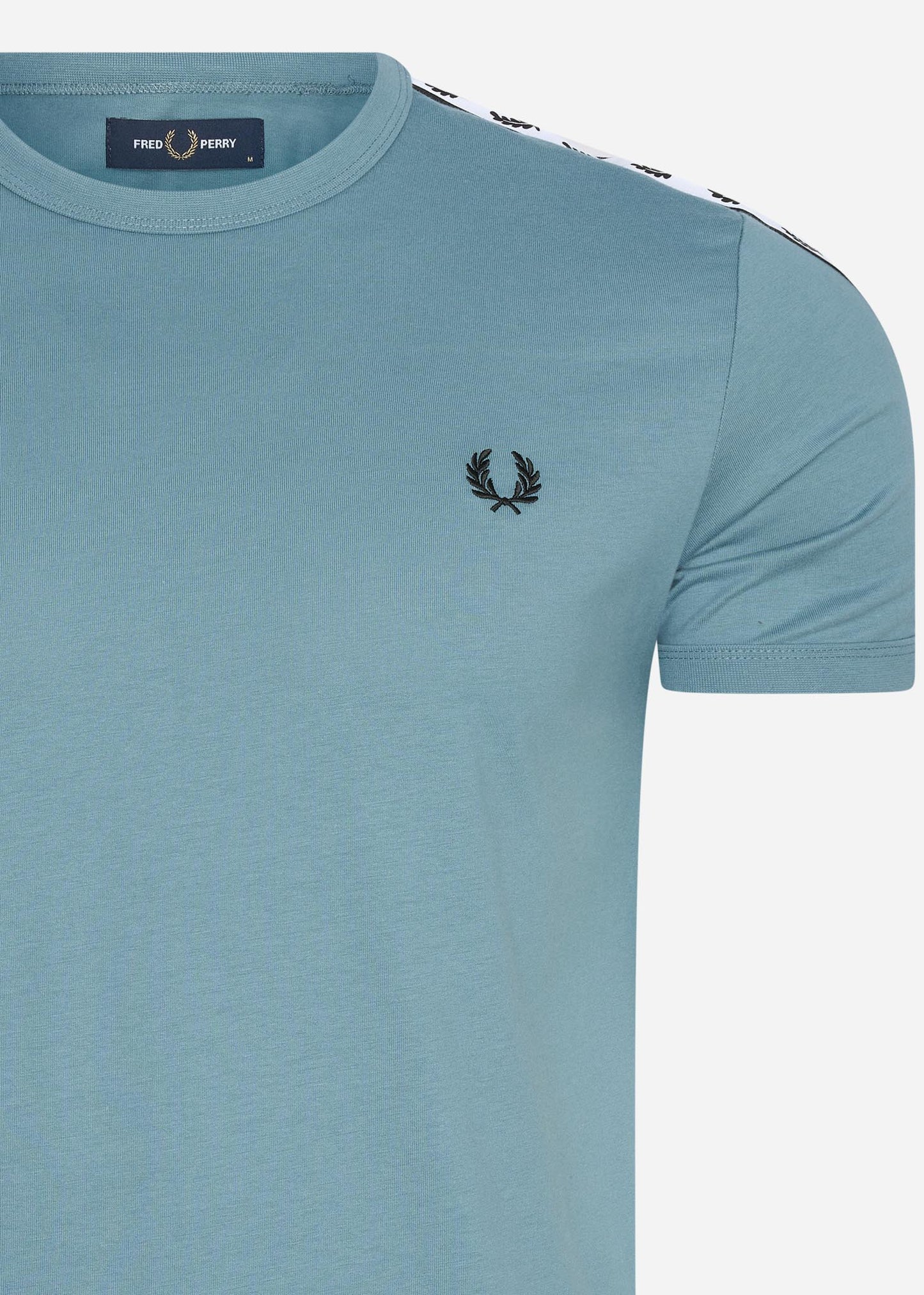 Taped ringer t-shirt - ash blue