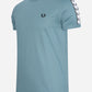 Taped ringer t-shirt - ash blue