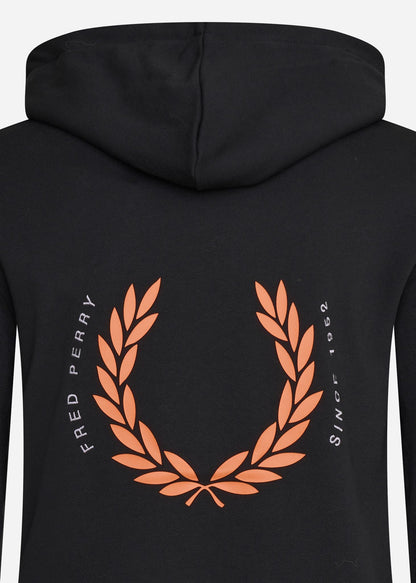 Fred Perry Hoodies  Laurel wreath hooded sweatshirt - black 