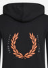 Fred Perry Hoodies  Laurel wreath hooded sweatshirt - black 