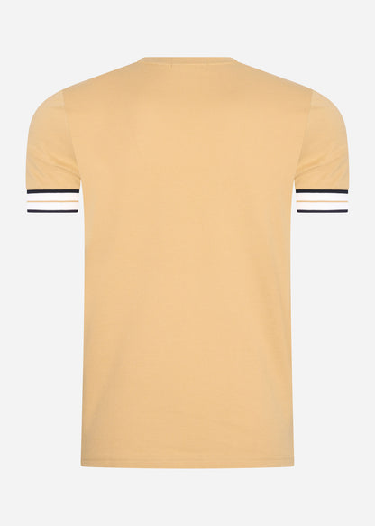 Fred Perry T-shirts  Tramline tipped pique t-shirt - desert 