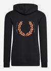 Fred Perry Hoodies  Laurel wreath hooded sweatshirt - black 