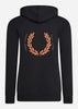 Fred Perry Hoodies  Laurel wreath hooded sweatshirt - black 