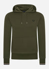 Fred Perry Hoodies  Tipped hooded sweatshirt - hunting green 