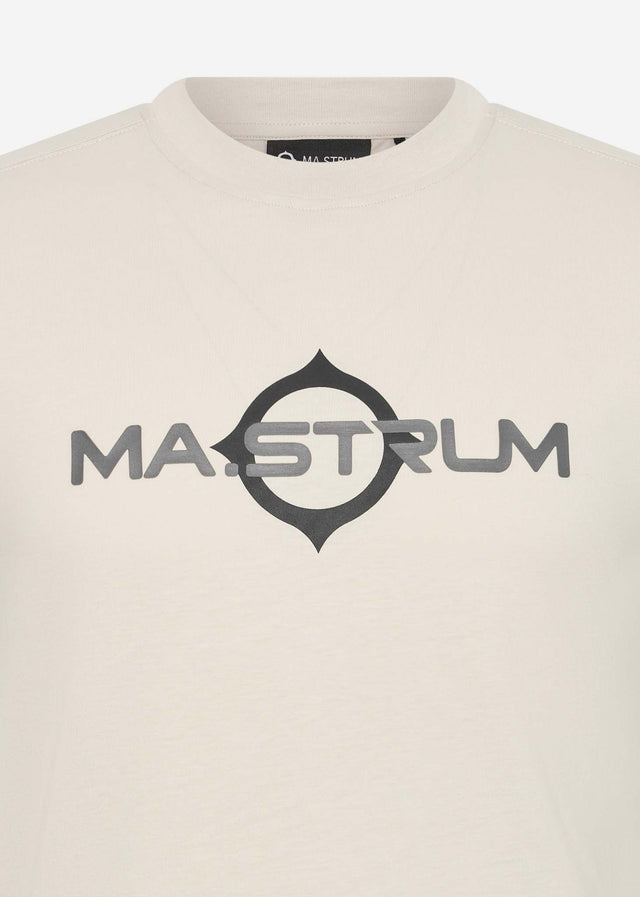 MA.Strum T-shirts  SS logo print tee - aluminium 