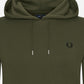 fred perry hoodie hunting green
