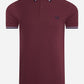 Twin tipped fred perry shirt - aubergine