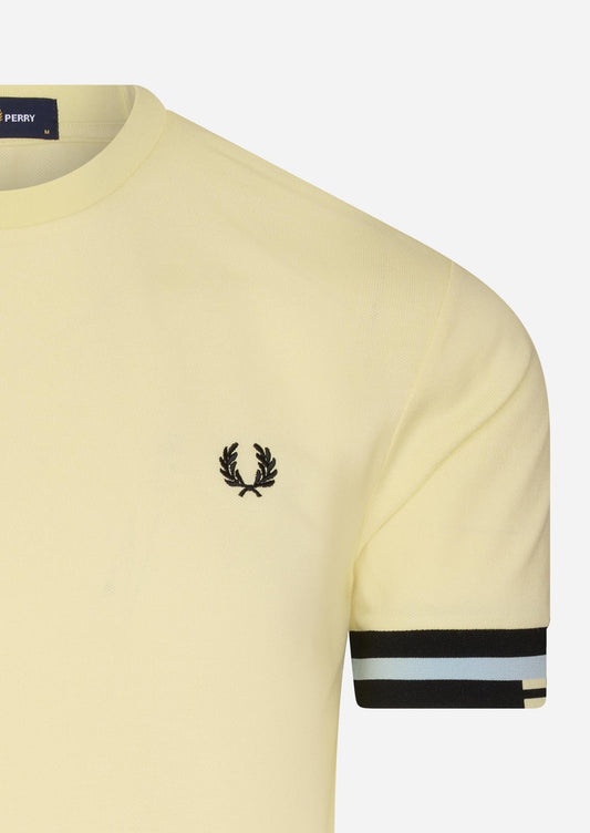 Abstract cuff t-shirt - lemon sorbet - Fred Perry