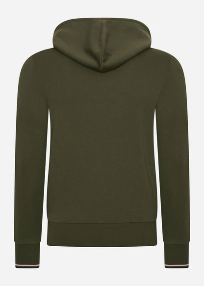 Fred Perry Hoodies  Tipped hooded sweatshirt - hunting green 