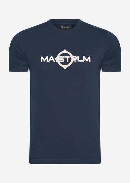 MA.Strum T-shirts  SS logo print tee - ink navy 