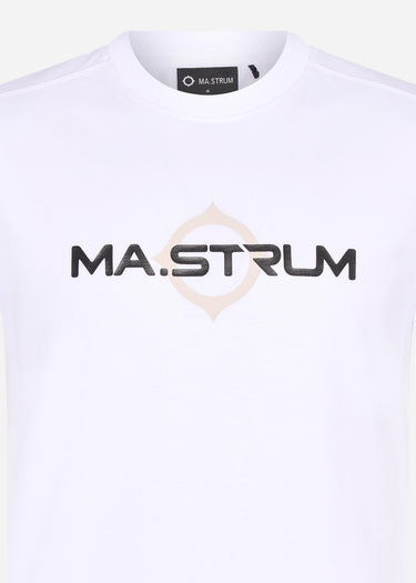 MA.Strum T-shirts  SS logo print tee - optic white 