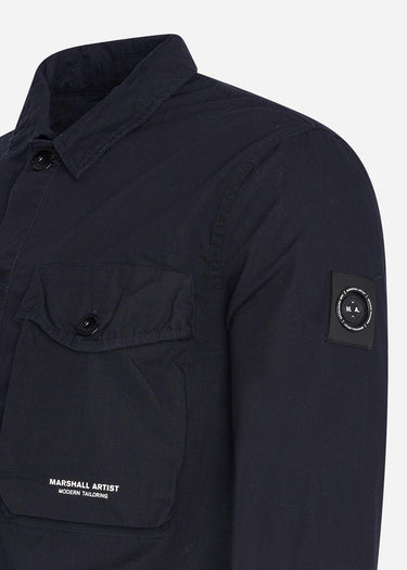 Marshall Artist Overshirts  Cotton ripstop overshirt - navy 