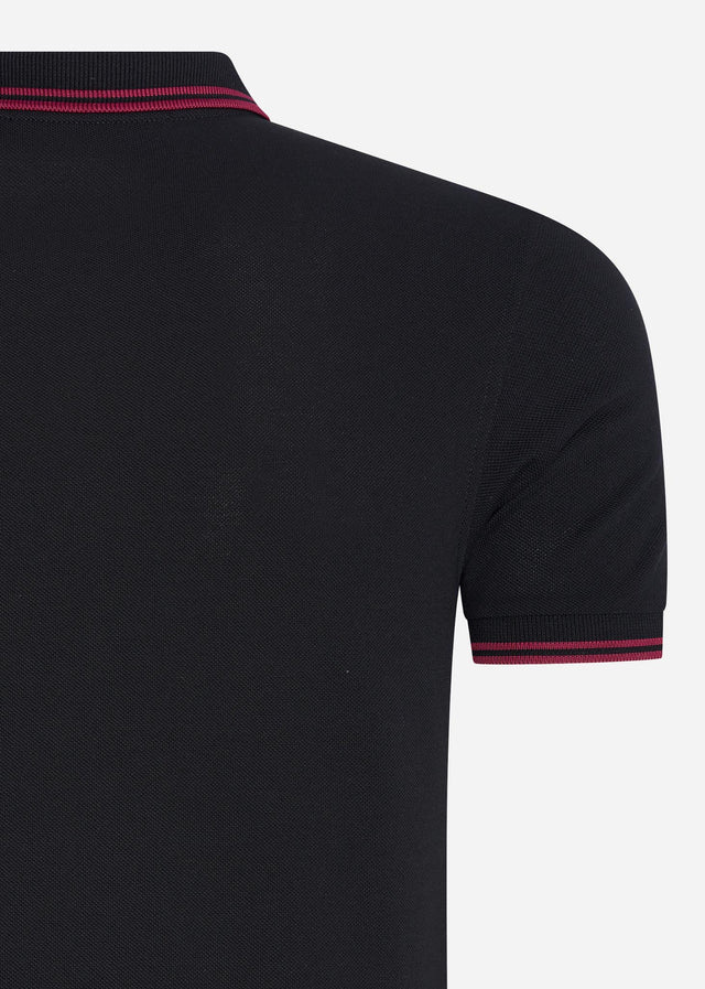 Fred Perry Polos  Twin tipped fred perry shirt - black tawny port 