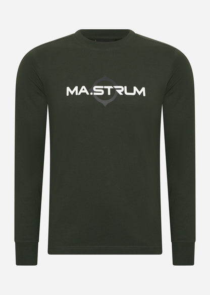 MA.Strum Longsleeve Tees  LS logo print tee - oil slick 