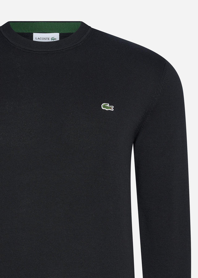 Lacoste Sweaters  Cotton sweater - black 