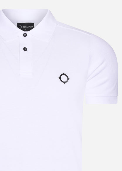 MA.Strum Polo's  SS pique polo - optic white 