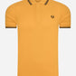 Twin tipped fred perry shirt - gold black black