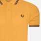 Twin tipped fred perry shirt - gold black black