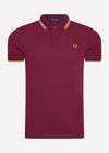 Fred Perry Polo's  Twin tipped fred perry shirt - tawny port gold gold 