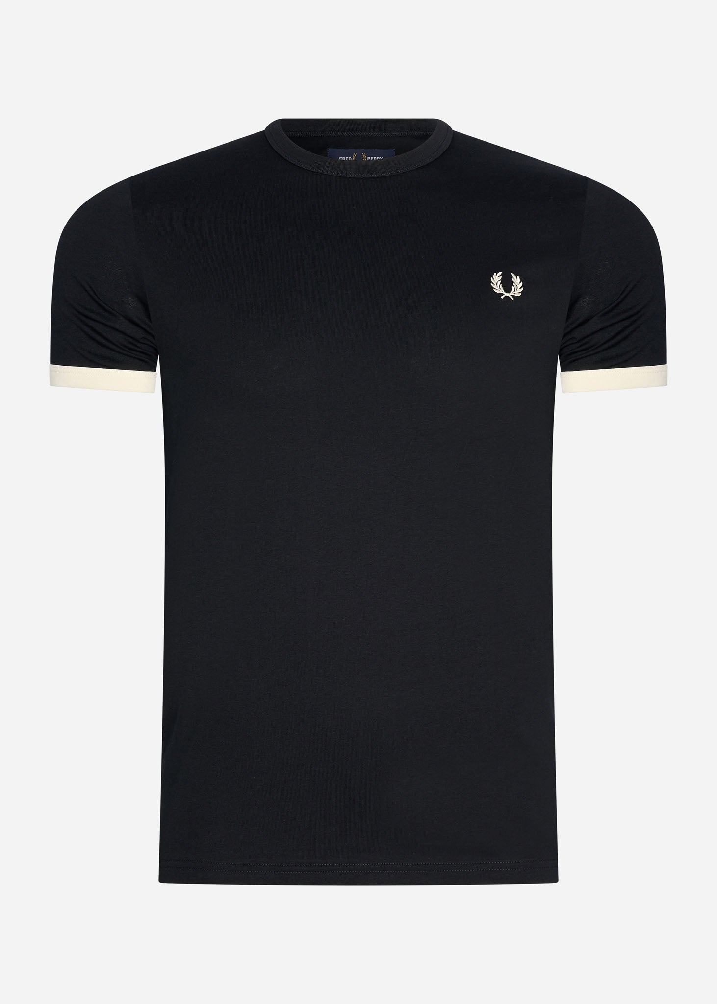 Fred Perry T-shirts  Ringer t-shirt - black ecru 