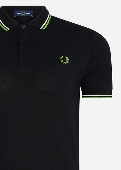 Fred Perry Polo's  Twin tipped fred perry shirt - black ecru kiwi 