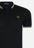 Fred Perry Polo's  Twin tipped fred perry shirt - black ecru kiwi 