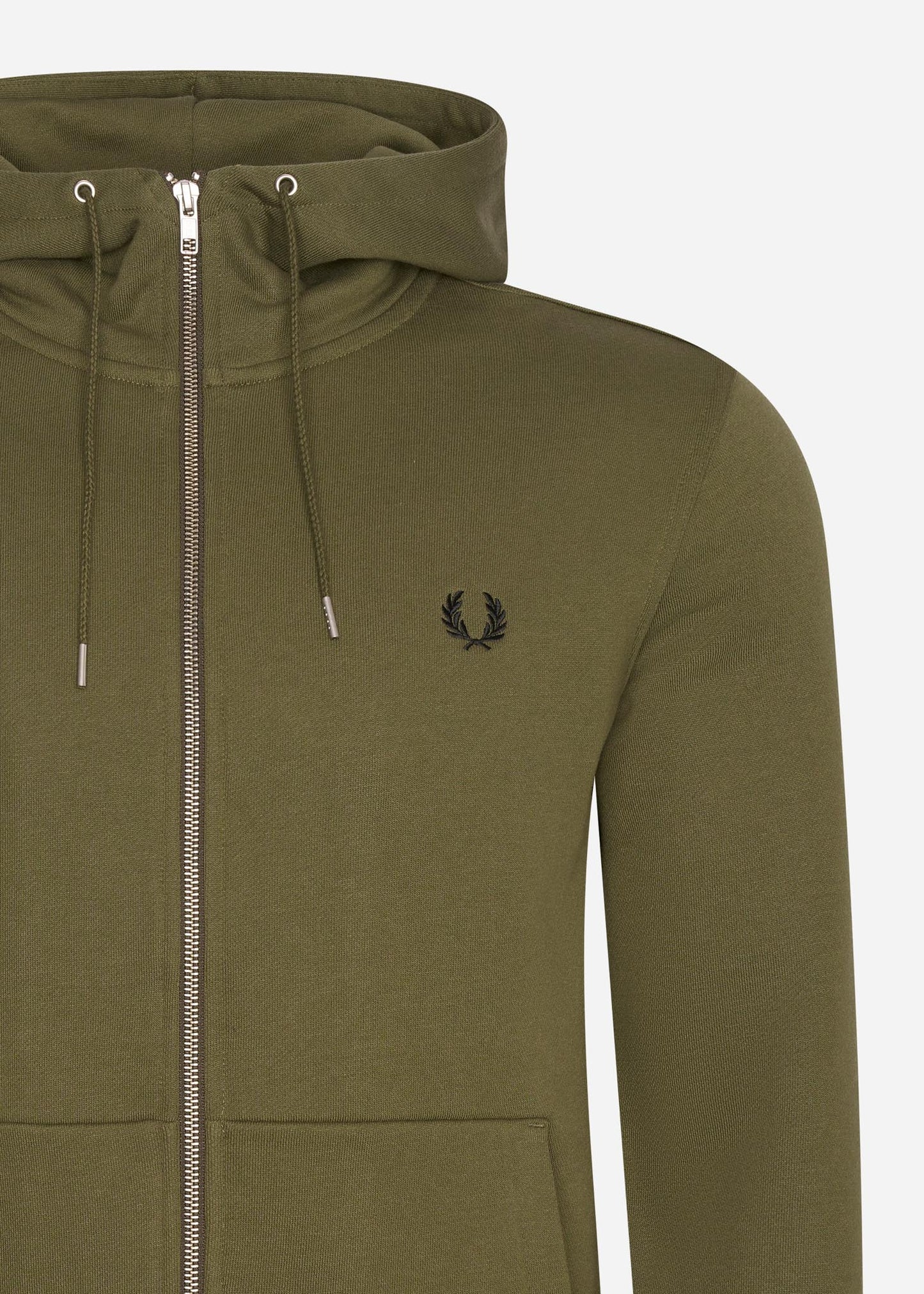 Hooded zip through sweatshirt - military green