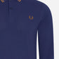 twin tipped longsleeve polo french navy