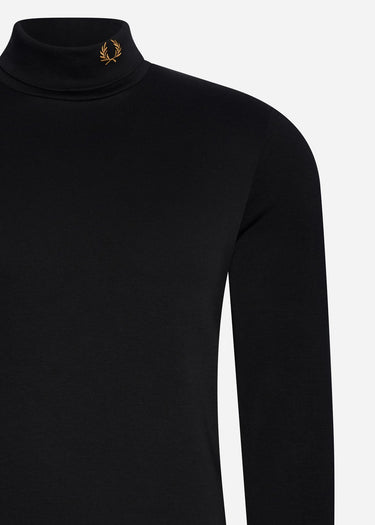 Fred Perry Truien  Roll neck top - black 