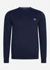 Fred Perry Truien  Classic crew neck jumper - navy 