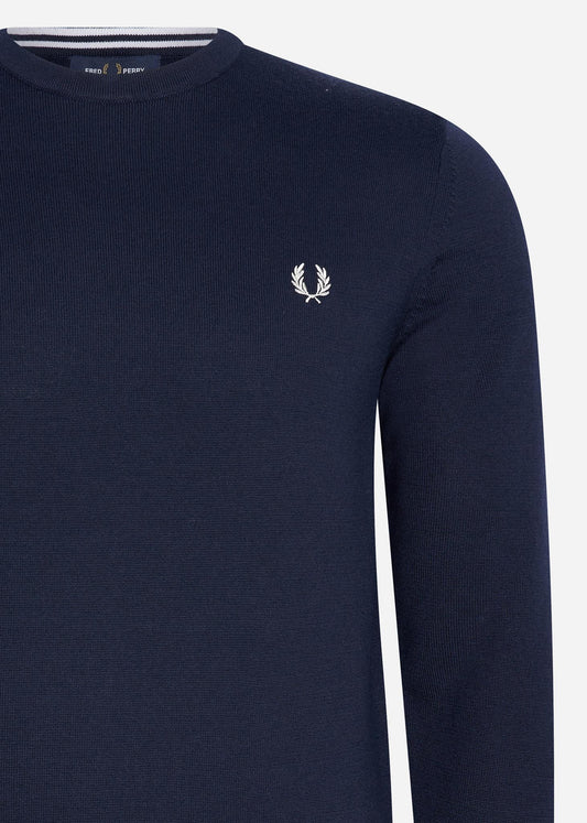 Fred Perry Truien  Classic crew neck jumper - navy 