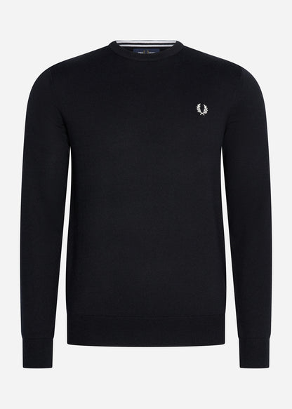 Fred Perry Truien  Classic crew neck jumper - black 