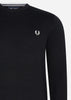 Fred Perry Truien  Classic crew neck jumper - black 