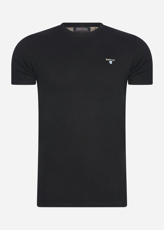 barbour tartan t-shirt zwart 