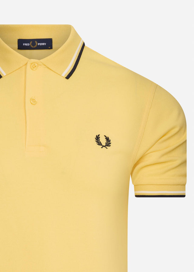 Fred Perry Polos  Twin tipped fred perry shirt - 1964 yellow snow white navy 