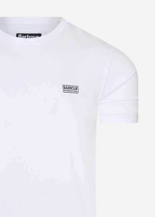 Barbour International T-shirts  Essential small logo tee - white 
