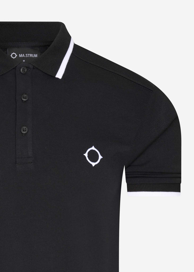 MA.Strum Polos  SS jersey polo - jet black 