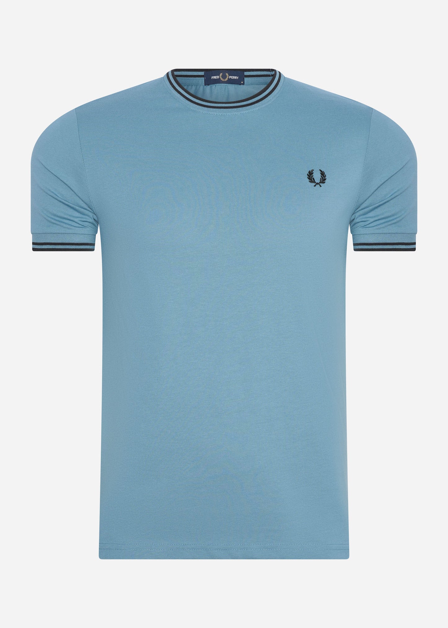 fred perry twin tipped t-shirt ash blue