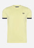 Fred Perry T-shirts  Ringer t-shirt - wax yellow 