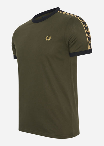 Fred Perry T-shirts  Gold taped ringer t-shirt - hunting green 