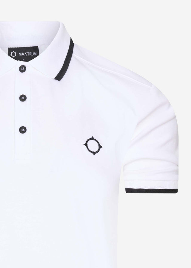 MA.Strum Polos  SS jersey polo - optic white 