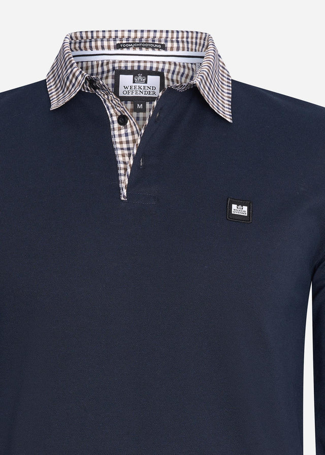 Weekend Offender Long Sleeve Polos  Tavarez - navy 