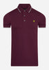 Lyle & Scott Polo's  Tipped polo shirt - burgundy mid grey marl 