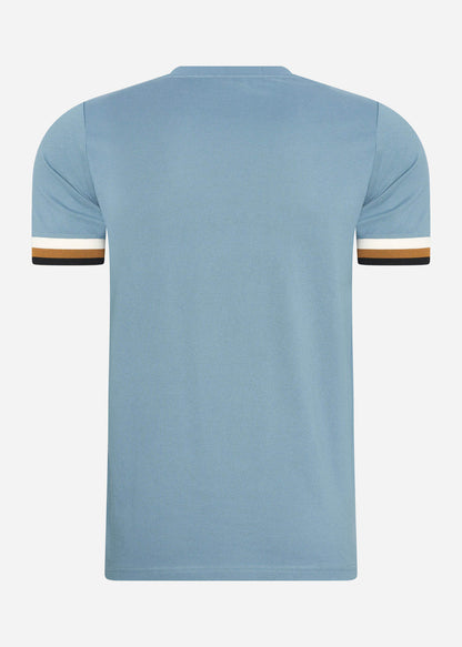 Fred Perry T-shirts  Striped cuff pique t-shirt - ash blue 