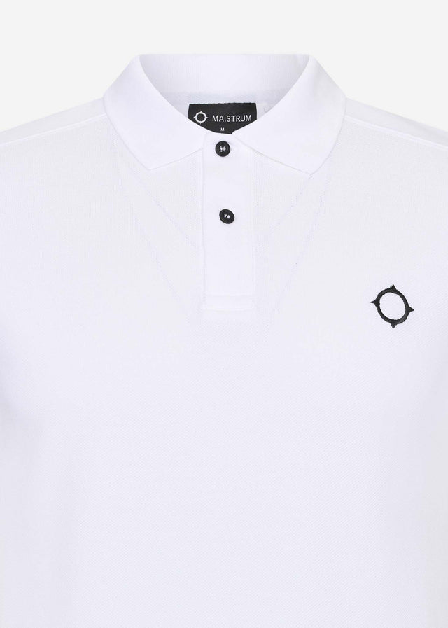 MA.Strum Polos  SS pique polo - optic white 
