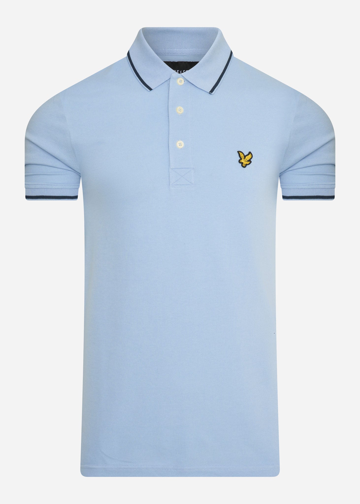 Lyle & Scott Polo's  Tipped polo shirt - light blue dark navy 
