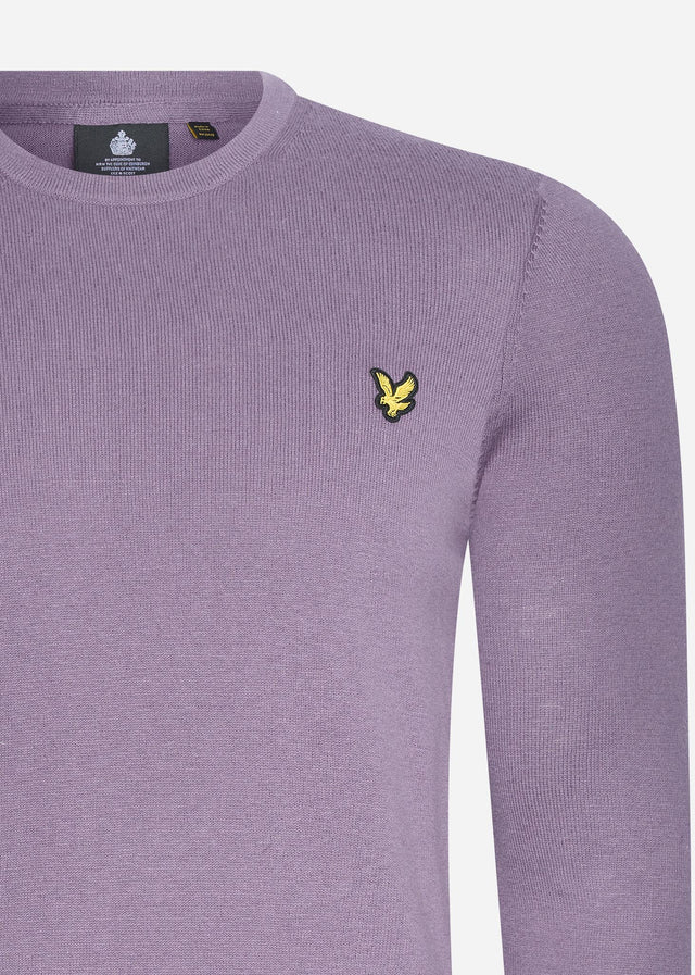 Lyle & Scott Sweaters  Cotton merino crew jumper - billboard purple 